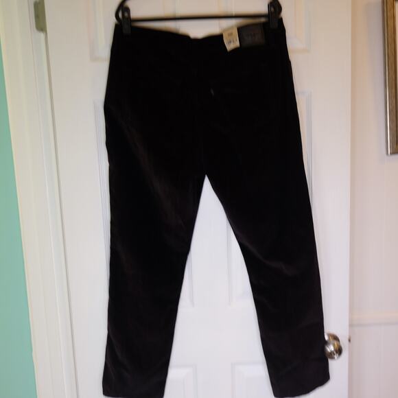 Levi’s 724 High Rise Slim Straight Corduroy Pants Black 18 Short W34 L30 NWT - Picture 1 of 10